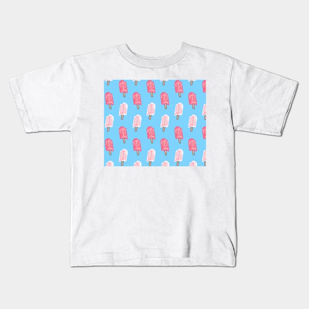 Ice Cream Pattern Kids T-Shirt by timegraf